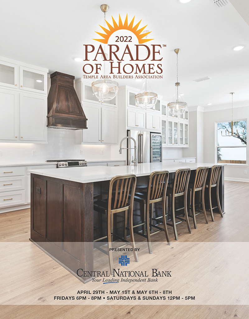 2022 Temple Area Builder's Association's Parade of Homes Magazine Cover
